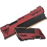 Patriot DIMM 64 GB DDR4-4000 (2x 32 GB) Dual-Kit, Arbeitsspeicher schwarz/rot, PVE2464G400C0K, Viper Elite II, INTEL XMP