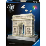 Ravensburger 3D Puzzle Iconics: Triumphbogen Paris - mit Licht 216 Teile