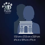 Ravensburger 3D Puzzle Iconics: Triumphbogen Paris - mit Licht 216 Teile
