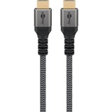goobay Plus High-Speed-HDMI-Kabel mit Ethernet, 4K @ 60Hz grau, 5 Meter