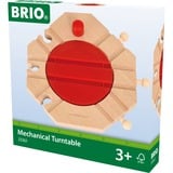 BRIO World Mechanische Drehscheibe, Bahn holz/rot