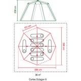 Coleman Kuppelzelt Cortes Octagon 8 Blackout dunkelgrün