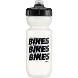 Fabric Gripper Trinkflasche BIKES BIKES BIKES, 600ml schwarz/transparent
