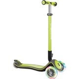 GLOBBER Elite Deluxe mit Leuchtrollen, Scooter hellgrün