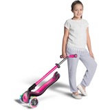 GLOBBER Elite Deluxe mit Leuchtrollen, Scooter pink/schwarz