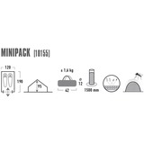 High Peak Hauszelt Minipack 2P blau/grau