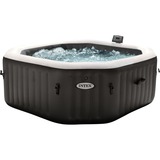 Intex Pure Spa Octagon Bubble Jet Ø 201 x 71cm, Schwimmbad schwarz/weiß, mit Salzwassersystem