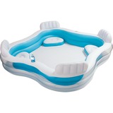 Intex Swim-Center Family Lounge Pool, 229 x 229 x 66cm, Schwimmbad weiß/blau, Höhe 66cm