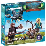 PLAYMOBIL 70040 Hicks und Astrid mit Babydrachen, Konstruktionsspielzeug