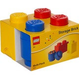 Room Copenhagen LEGO Storage Brick Multi Pack 3er, Aufbewahrungsbox rot, Gr. S