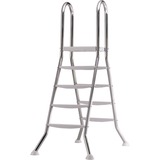 Steinbach Aufstellbeckenleiter Edelstahl silber, für 120cm und 135cm Beckenhöhe