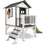 Sunny Lodge XL Spielhaus auf Plattform, Gartenspielgerät grau/weiß