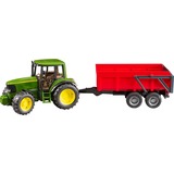 bruder 02057 John Deere 6920 mit Wannenkippanhänger, Modellfahrzeug mit Automatikrückwand