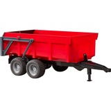 bruder 02211 Wannenkippanhänger mit Automatikrückwand, Modellfahrzeug rot/schwarz
