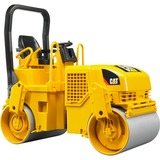 bruder 02433 CAT Tandem-Vibrationswalze, Modellfahrzeug gelb/schwarz