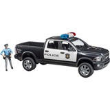 bruder 02505 RAM 2500 Polizei Pickup , Modellfahrzeug schwarz/weiß, Inkl. Polizist