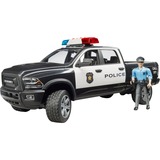 bruder 02505 RAM 2500 Polizei Pickup , Modellfahrzeug schwarz/weiß, Inkl. Polizist