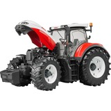 bruder 03181 Steyr 6300 Terrus CVT mit Frontlader, Modellfahrzeug weiß/rot