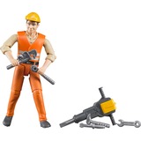 bruder 60020 Bauarbeiter mit Zubehör, Spielfigur 