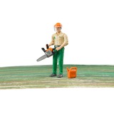 bruder 60030 Forstarbeiter mit Zubehör, Spielfigur grün/beige