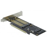 DeLOCK PCIe x16 Karte > 2x M.2 KeyB + 1x mSATA, Schnittstellenkarte 