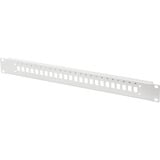 Digitus Frontplatte für 24 LC/DX Kupplungen, Blende hellgrau, 1 Höheneinheit