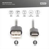 Digitus USB 3.2 Gen 1 Anschlusskabel USB-A > USB-C schwarz, 1 Meter, PD, Laden mit bis zu 60 Watt