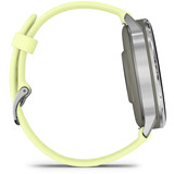 Garmin Venu 4 - 45 mm, Smartwatch silber, Silikon-Armband in hellgelb