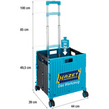 Hazet SHOPPING KART mit HAZET Logo , Trolley hellblau/schwarz, klappbar, Teleskopgriff