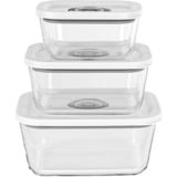 Rommelsbacher Vakuumier Glasbehälter-Set VCG 1 transparent, 3-teilig, 350ml, 670ml, 1.100ml