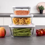 Rommelsbacher Vakuumier Glasbehälter-Set VCG 1 transparent, 3-teilig, 350ml, 670ml, 1.100ml