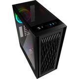 Sharkoon RGB WAVE Generalüberholt, Tower-Gehäuse schwarz, Seitenteil aus gehärtetem Glas