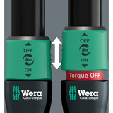 Wera Drehmomentschlüssel mit Umschaltknarre Click-Torque Lock C 3 schwarz/grün, Abtrieb 1/2", 40 bis 200 Nm