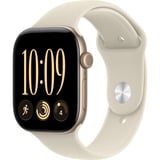 Apple Watch Series 12, Smartwatch gold, Aluminium, 46 mm, Sportarmband Sand M/L, Cellular