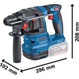 Bosch Akku-Bohrhammer GBH 18V-22 Professional solo, 18Volt blau/schwarz, ohne Akku und Ladegerät, in L-BOXX