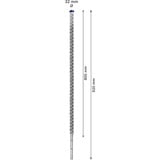 Bosch Professional EXPERT Hammerbohrer SDS-max-8X, Ø 32mm Arbeitslänge 800mm