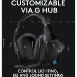 Logitech Gaming G935, Gaming-Headset schwarz, 7.1 Virtual Surround, Lightsync