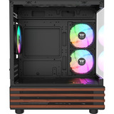 Thermaltake View 170 WS ARGB Black, Tower-Gehäuse schwarz/holz, Tempered Glass x 2, Holz-Struktur