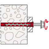 fischer Langschaftdübel HybridPower 10x90 T  rot/grau, 10 Stück
