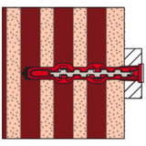 fischer Langschaftdübel HybridPower 10x90 T  rot/grau, 10 Stück