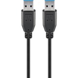 goobay USB 3.2 Gen 1 Kabel, USB-A Stecker > USB-A Stecker schwarz, 1,8 Meter