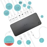 i-tec USB 3.0 / USB-C / TB, 3x 4K Docking Station + Power Delivery 100W, Dockingstation schwarz, HDMI, DisplayPort, Power Delivery