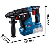 Bosch Professional Akku-Bohrhammer GBH 18V-24 C Professional, 18Volt blau/schwarz, 2x Li-Ionen Akku 5,0Ah, Bluetooth, in L-BOXX