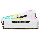 Corsair DIMM 16 GB DDR4-3600 (2x 8 GB) Dual-Kit, Arbeitsspeicher weiß, CMH16GX4M2D3600C18W, Vengeance RGB PRO SL, INTEL XMP