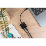 Digitus  USB Type-C Gigabit Ethernet Adapter schwarz, mit Power Delivery Unterstützung