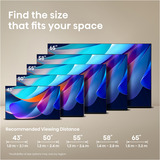 Hisense 65A6S, LED-Fernseher 164 cm (65 Zoll), schwarz/dunkelgrau, UltraHD/4K, Triple Tuner