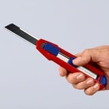 KNIPEX CutiX Universalmesser, Teppichmesser rot/blau, inkl. 2 Klingen