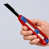 KNIPEX CutiX Universalmesser, Teppichmesser rot/blau, inkl. 2 Klingen