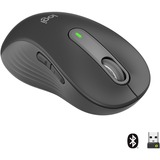 Logitech Signature M650 L Left Wireless, Maus graphit, Größe L, Chromebook zertifiziert, für Linkshänder