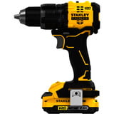 Stanley Akku-Schlagbohrschrauber Kit (SFMCD716D2A-QW), 18V schwarz/gelb, 2x 2,0Ah Lithium-Ionen Akkus, 100-teiliges Zubehörset, Koffer